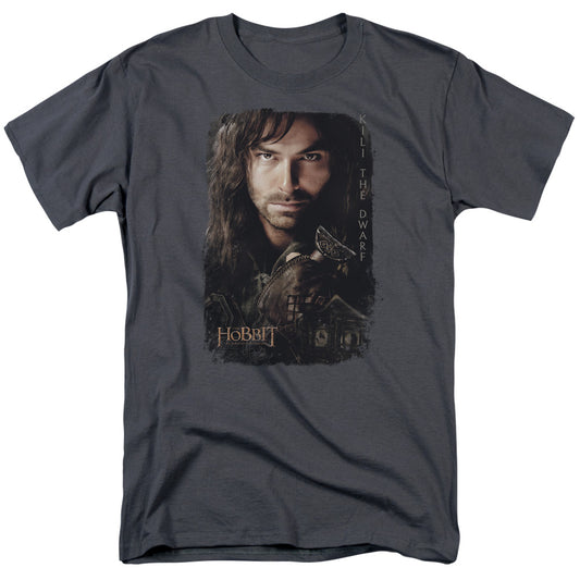 Hobbit - Kili Poster - Short Sleeve Adult 18/1 - Charcoal T-shirt