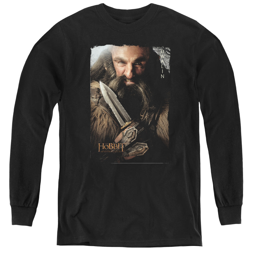 The Hobbit - Dwalin - Youth Long Sleeve Tee - Black
