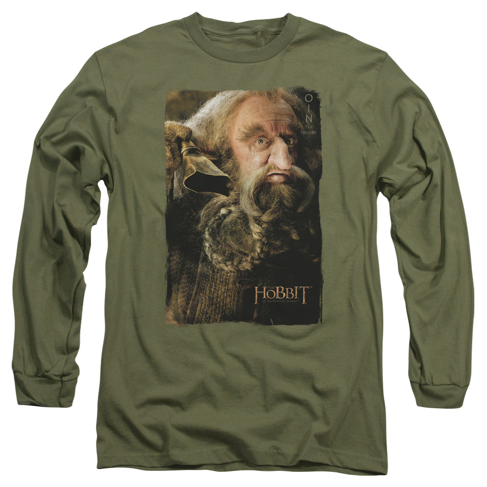 The Hobbit - Oin - Long Sleeve Adult 18/1 - Military Green T-shirt