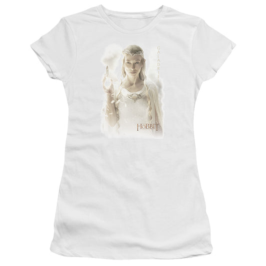 Hobbit - Galadriel - Short Sleeve Junior Sheer - White T-shirt