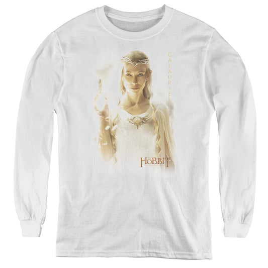 Hobbit - Galadriel - Youth Long Sleeve Tee - White