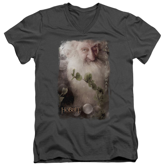The Hobbit - Balin - Short Sleeve Adult V-neck - Charcoal T-shirt