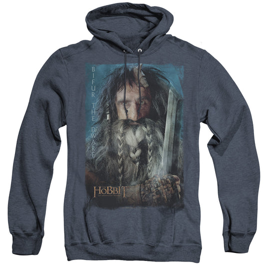The Hobbit - Bifur - Adult Heather Hoodie - Navy