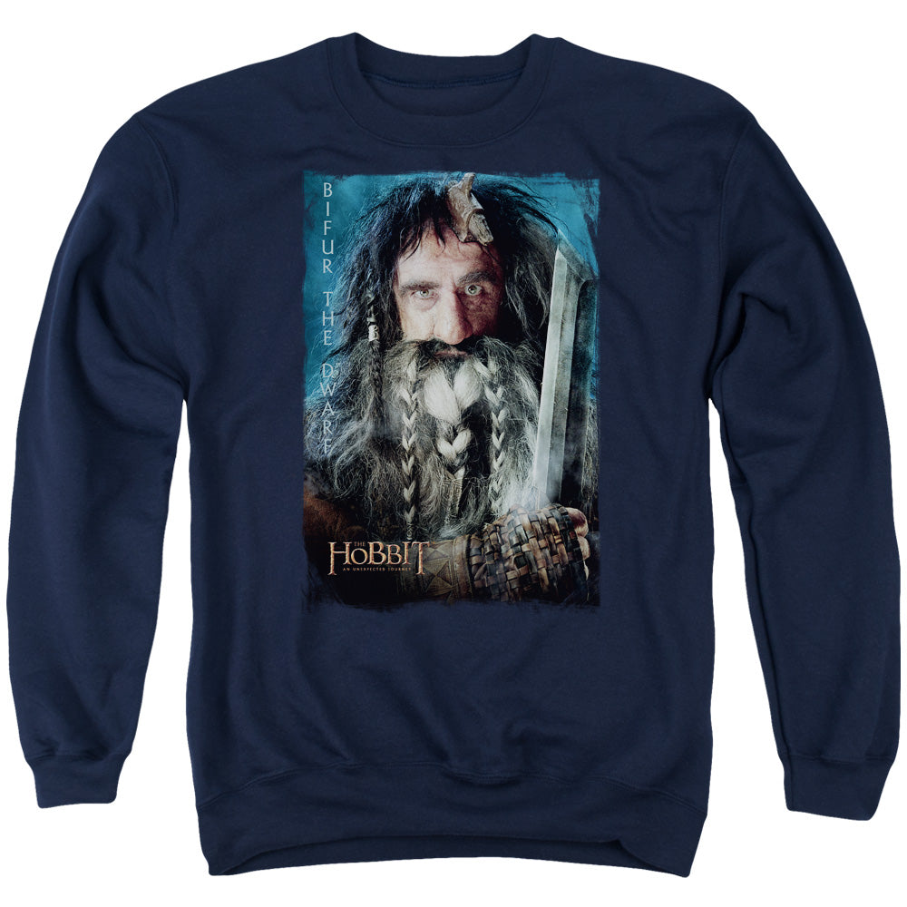 The Hobbit - Bifur - Adult Crewneck Sweatshirt - Navy