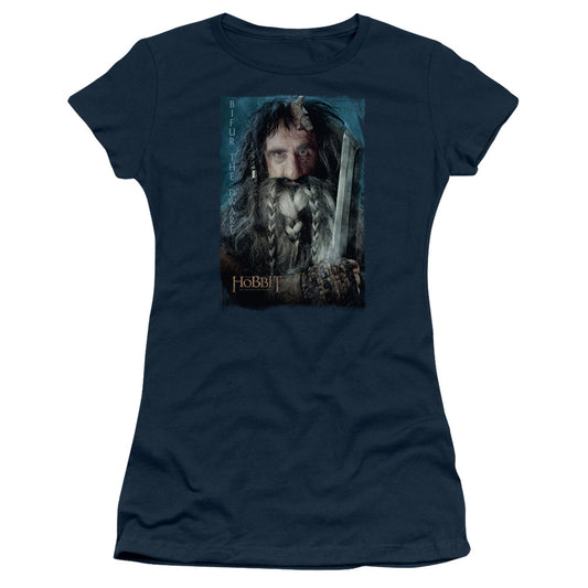The Hobbit - Bifur - Short Sleeve Junior Sheer - Navy T-shirt