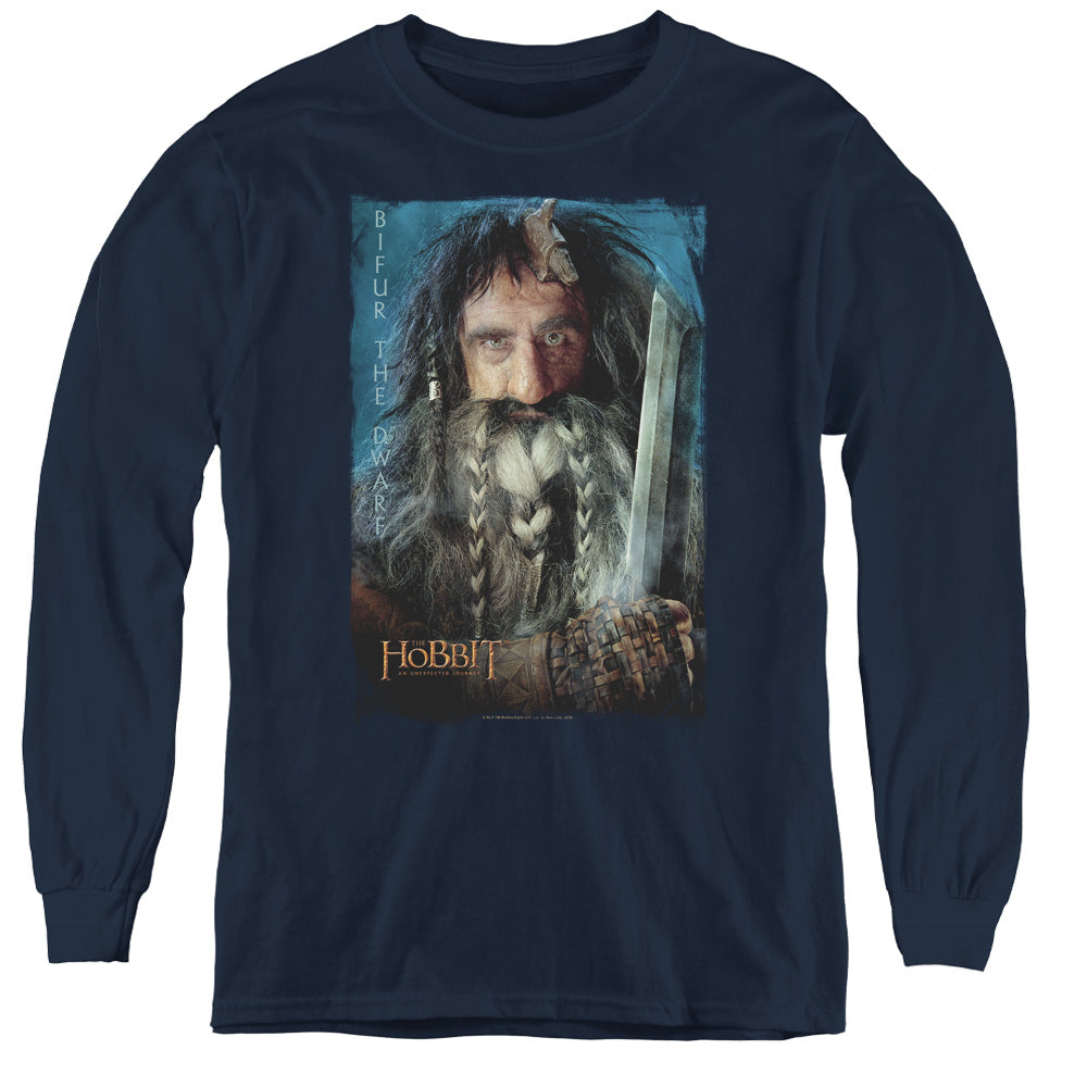 The Hobbit - Bifur - Youth Long Sleeve Tee - Navy