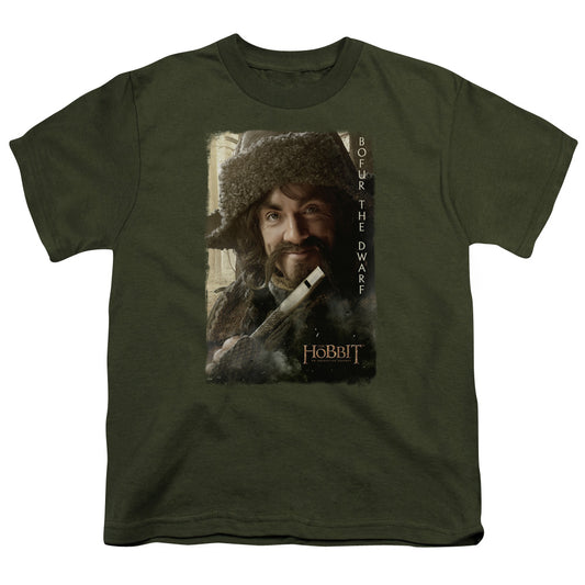 The Hobbit - Bofur - Short Sleeve Youth 18/1 - Military Green T-shirt