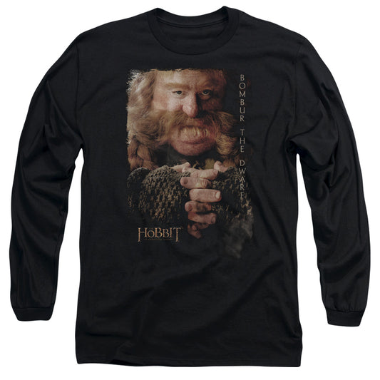 The Hobbit - Bombur - Long Sleeve Adult 18/1 - Black T-shirt