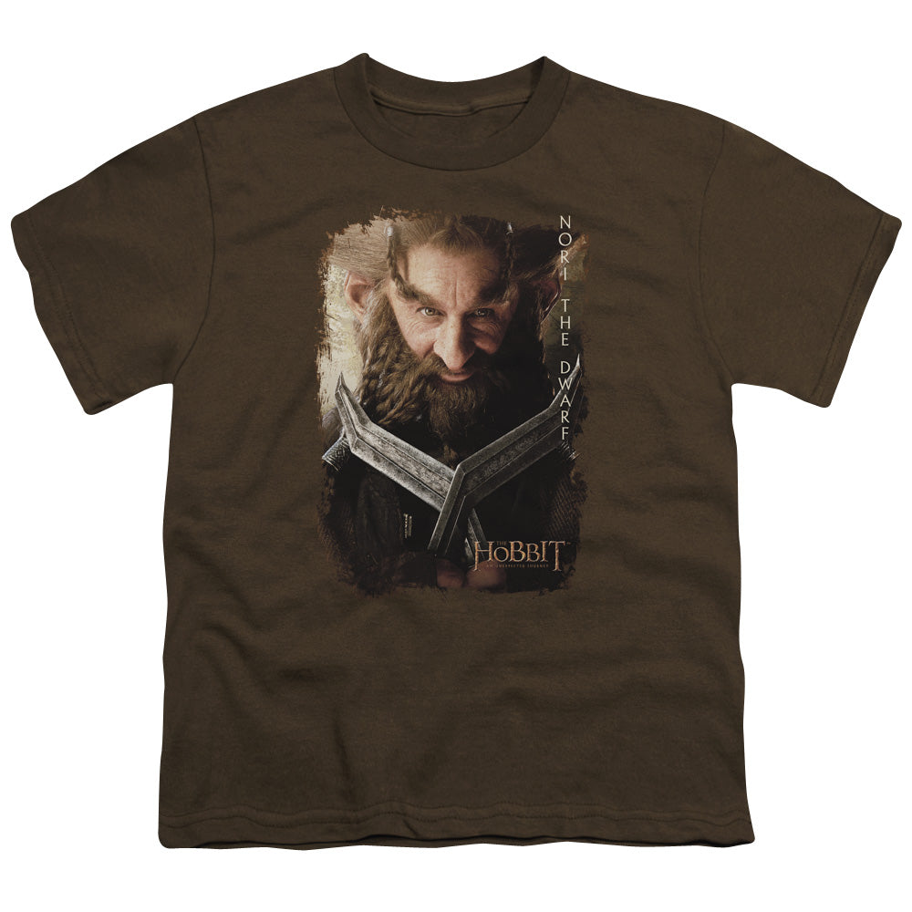 The Hobbit - Nori Poster - Short Sleeve Youth 18/1 - Coffee T-shirt