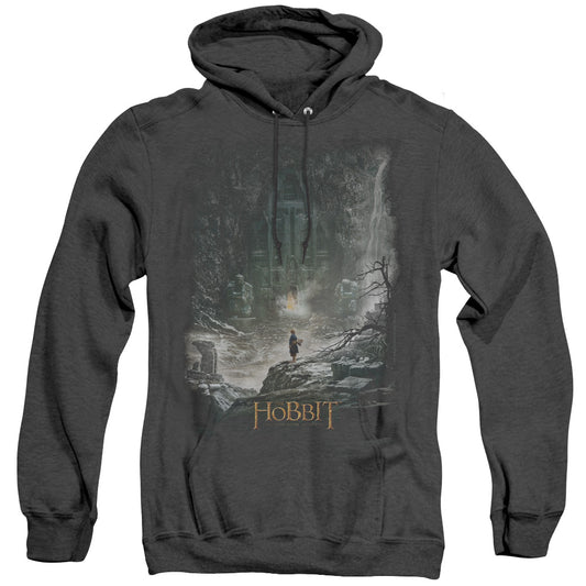 Hobbit - At Smaugs Door - Adult Heather Hoodie - Black