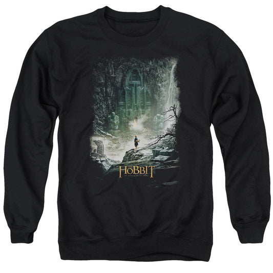 Hobbit - At Smaug's Door - Adult Crewneck Sweatshirt - Black
