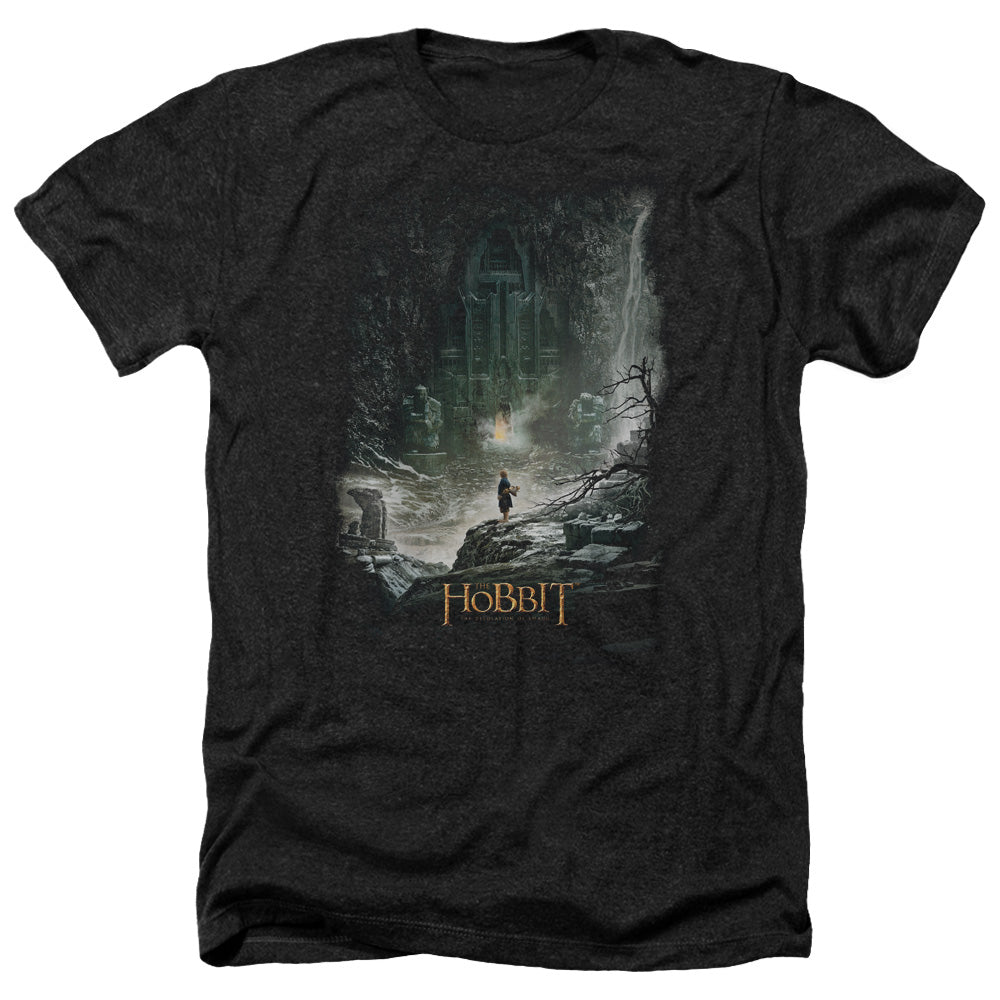 Hobbit - At Smaugs Door - Adult Heather-black