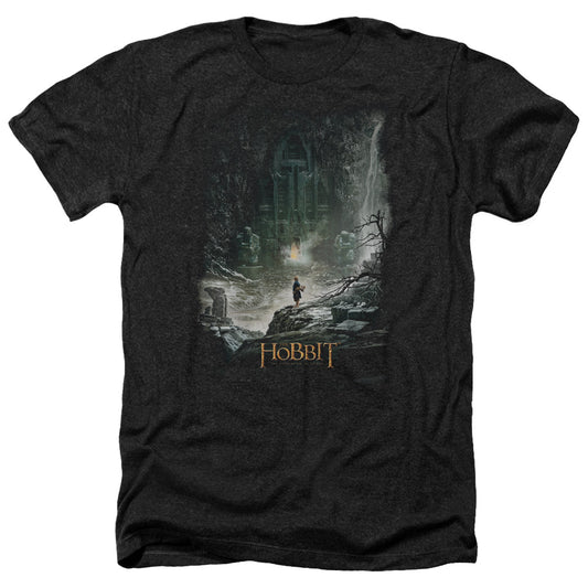 Hobbit - At Smaugs Door - Adult Heather-black