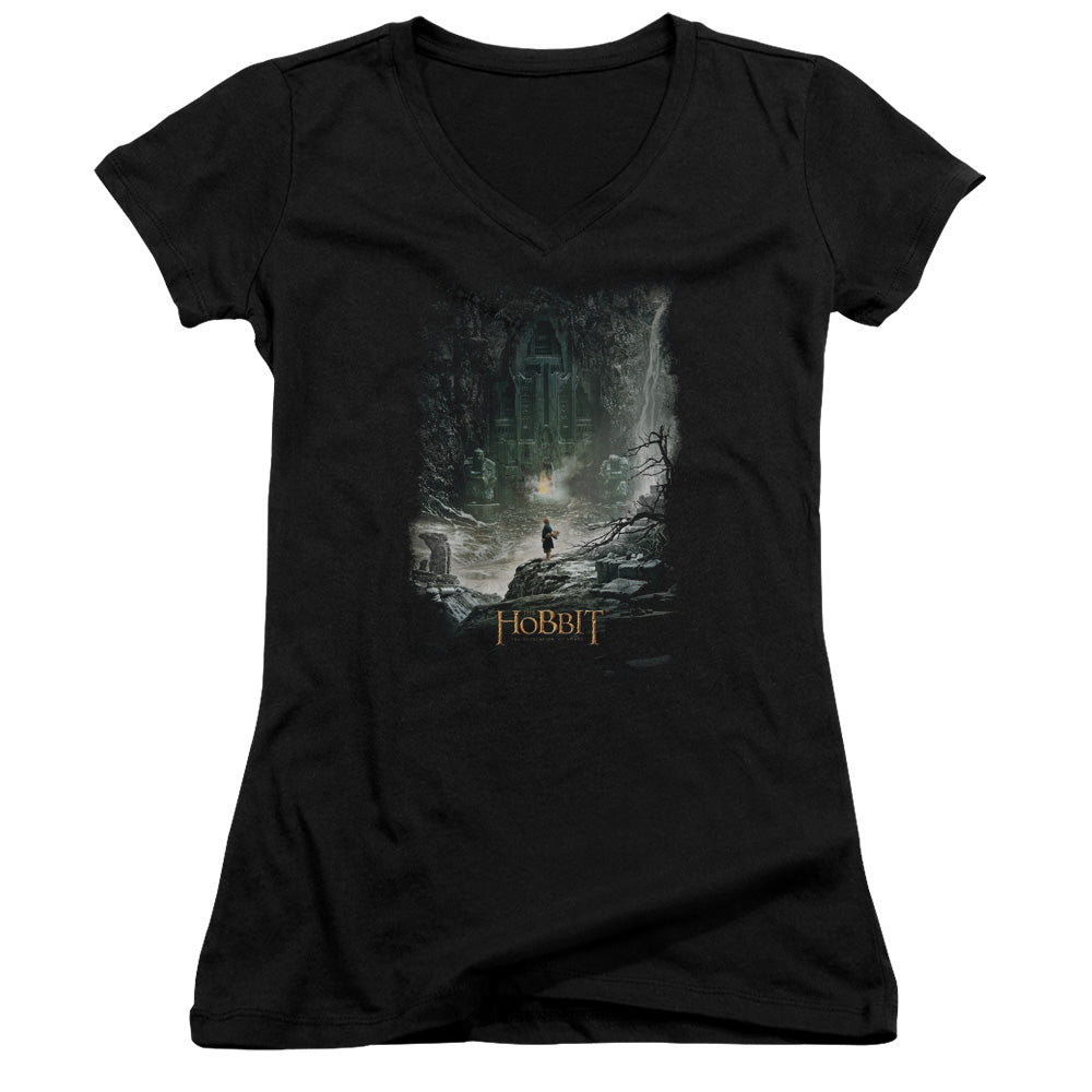 Hobbit - At Smaugs Door-junior V-neck - Black