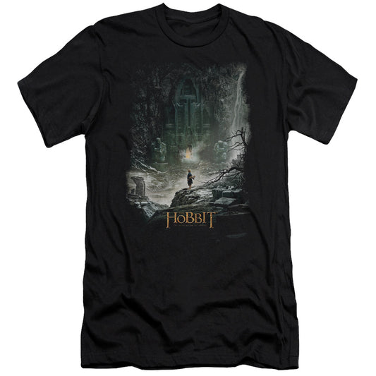Hobbit - At Smaugs Door-premuim Canvas Adult Slim Fit 30/1 - Black