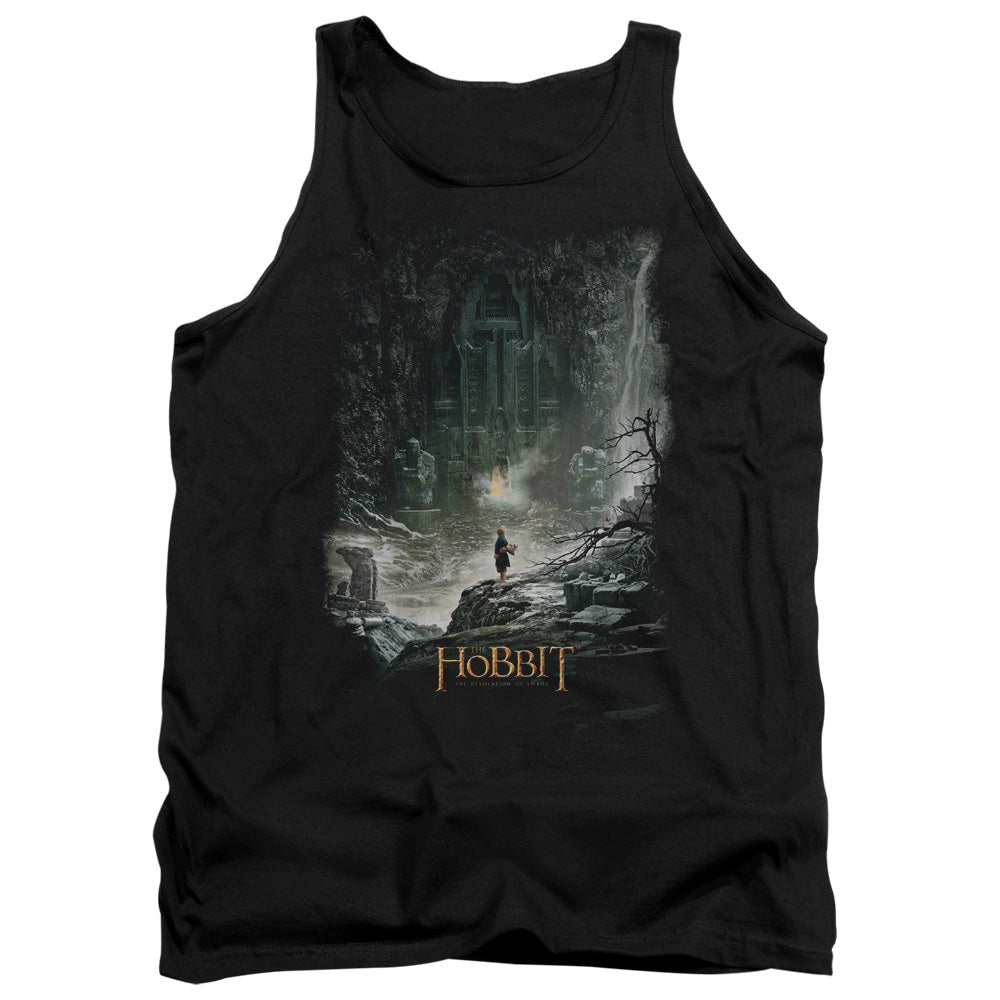Hobbit - At Smaugs Door - Adult Tank - Black