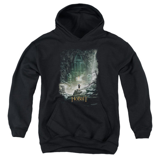 Hobbit - At Smaugs Door - Youth Pull-over Hoodie - Black