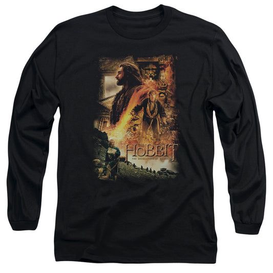 Hobbit - Golden Chamber - Long Sleeve Adult 18/1 - Black T-shirt
