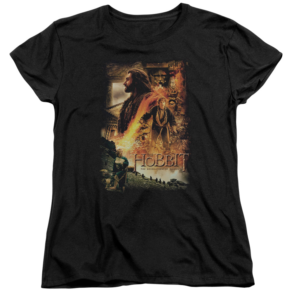 Hobbit - Golden Chamber - Short Sleeve Womens Tee - Black T-shirt