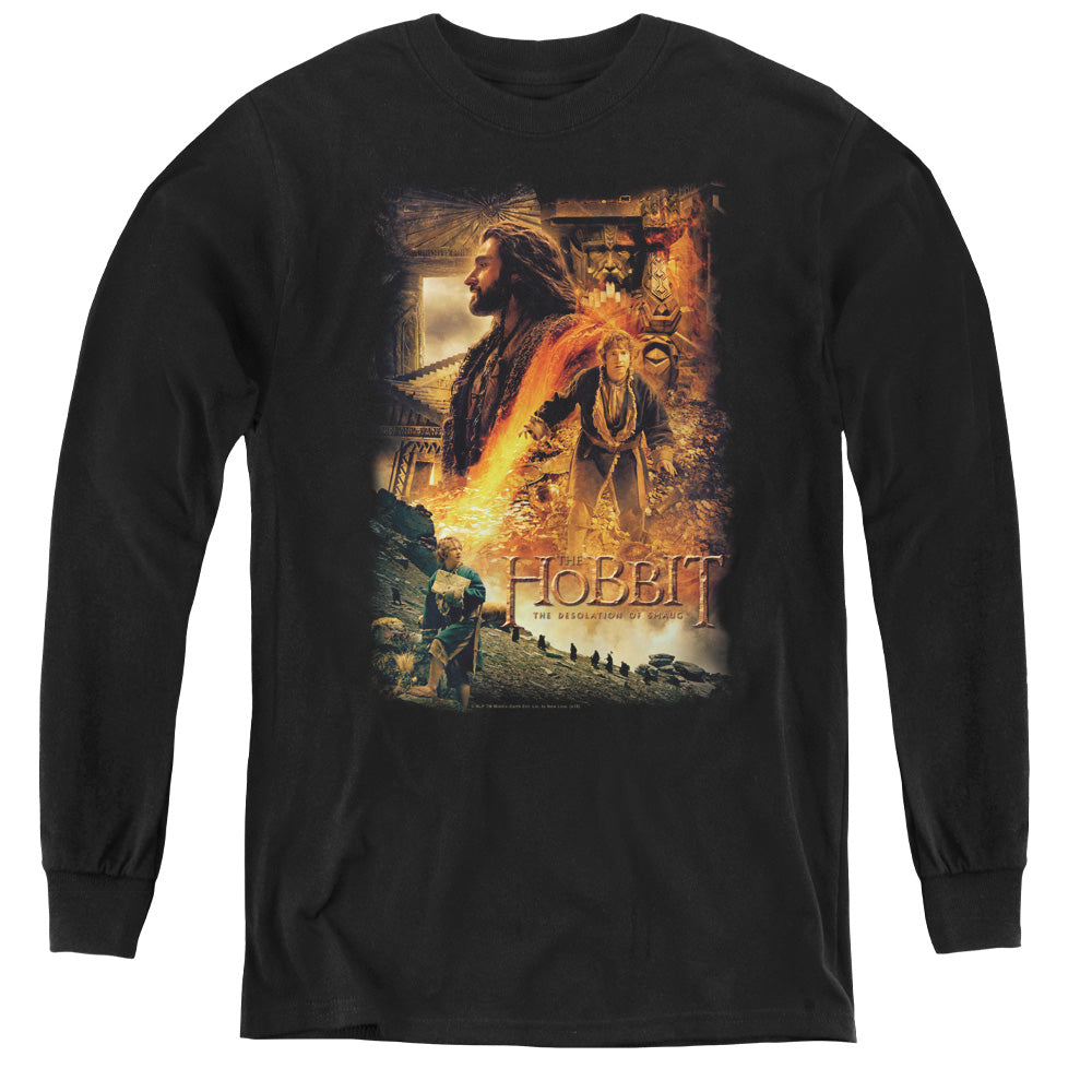 Hobbit - Golden Chamber - Youth Long Sleeve Tee - Black