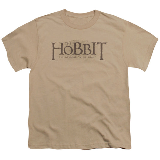 Hobbit - Textured Logo - Short Sleeve Youth 18/1 - Sand T-shirt