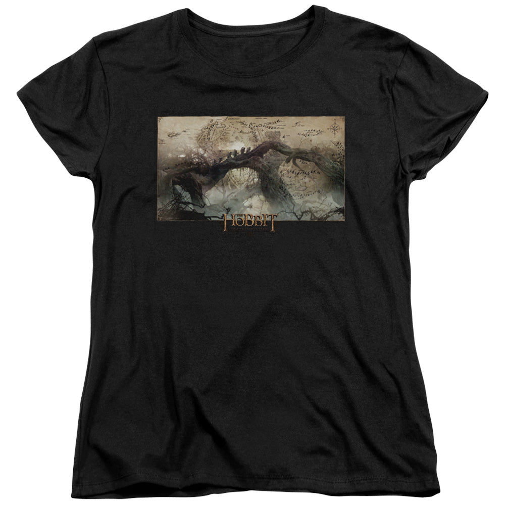 Hobbit - Epic Journey - Short Sleeve Womens Tee - Black T-shirt