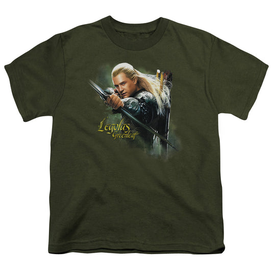 Hobbit - Legolas Greenleaf - Short Sleeve Youth 18/1 - Military Green T-shirt