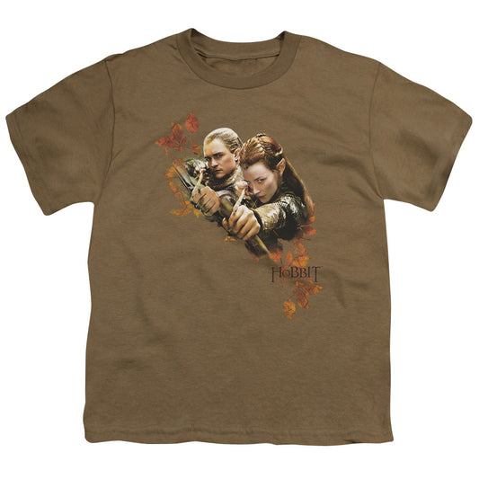 Hobbit - Children Of Mirkwood - Short Sleeve Youth 18/1 - Safari Green T-shirt