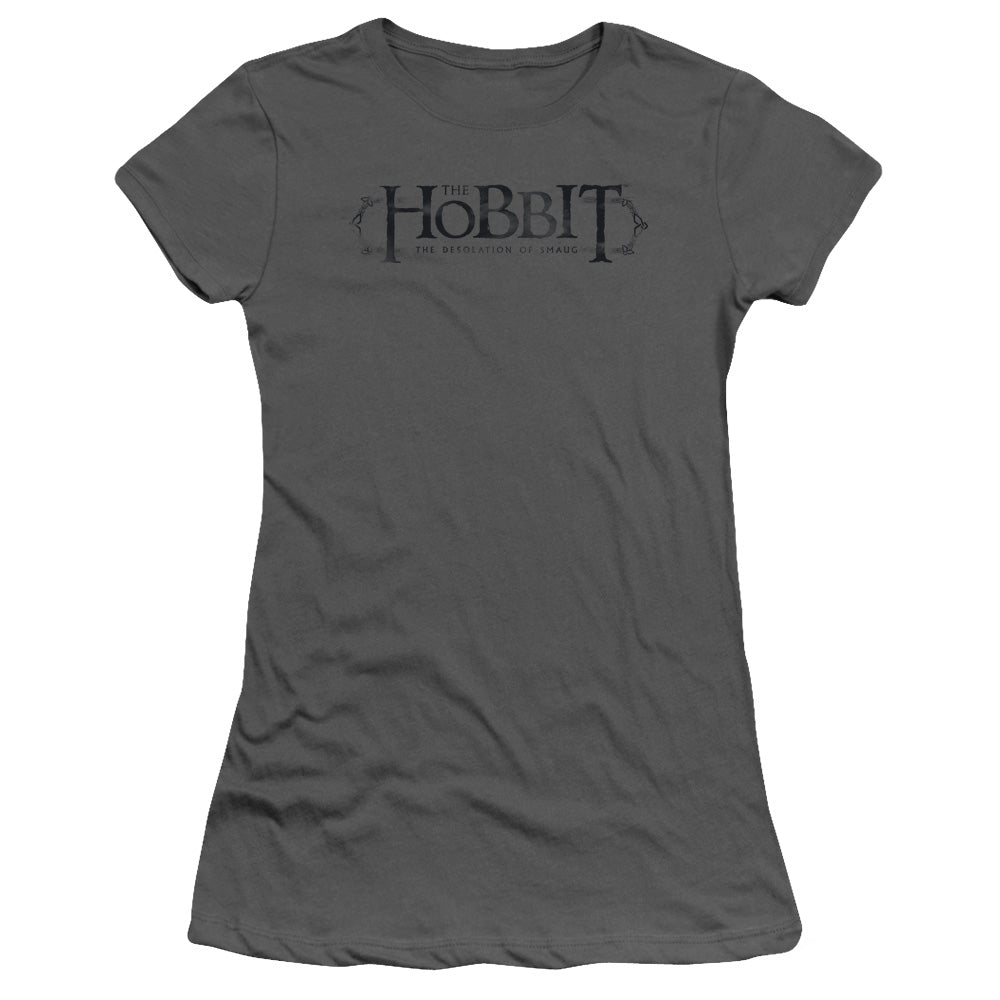 Hobbit - Ornate Logo - Short Sleeve Junior Sheer - Charcoal T-shirt