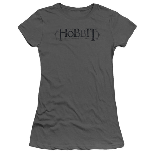 Hobbit - Ornate Logo - Short Sleeve Junior Sheer - Charcoal T-shirt