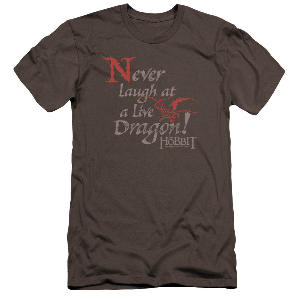 Hobbit - Never Laugh-premuim Canvas Adult Slim Fit 30/1 - Charcoal