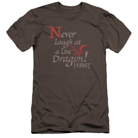 Hobbit - Never Laugh-premuim Canvas Adult Slim Fit 30/1 - Charcoal