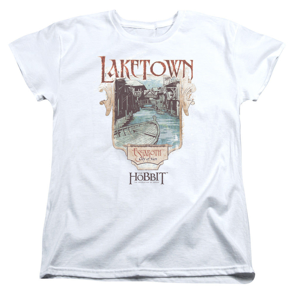 Hobbitlaketown - Short Sleeve Womens Tee - White T-shirt