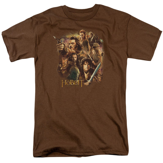 Hobbit - Middle Earth Group - Short Sleeve Adult 18/1 - Coffee T-shirt
