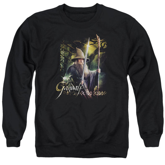 Hobbit - Sword And Staff - Adult Crewneck Sweatshirt - Black