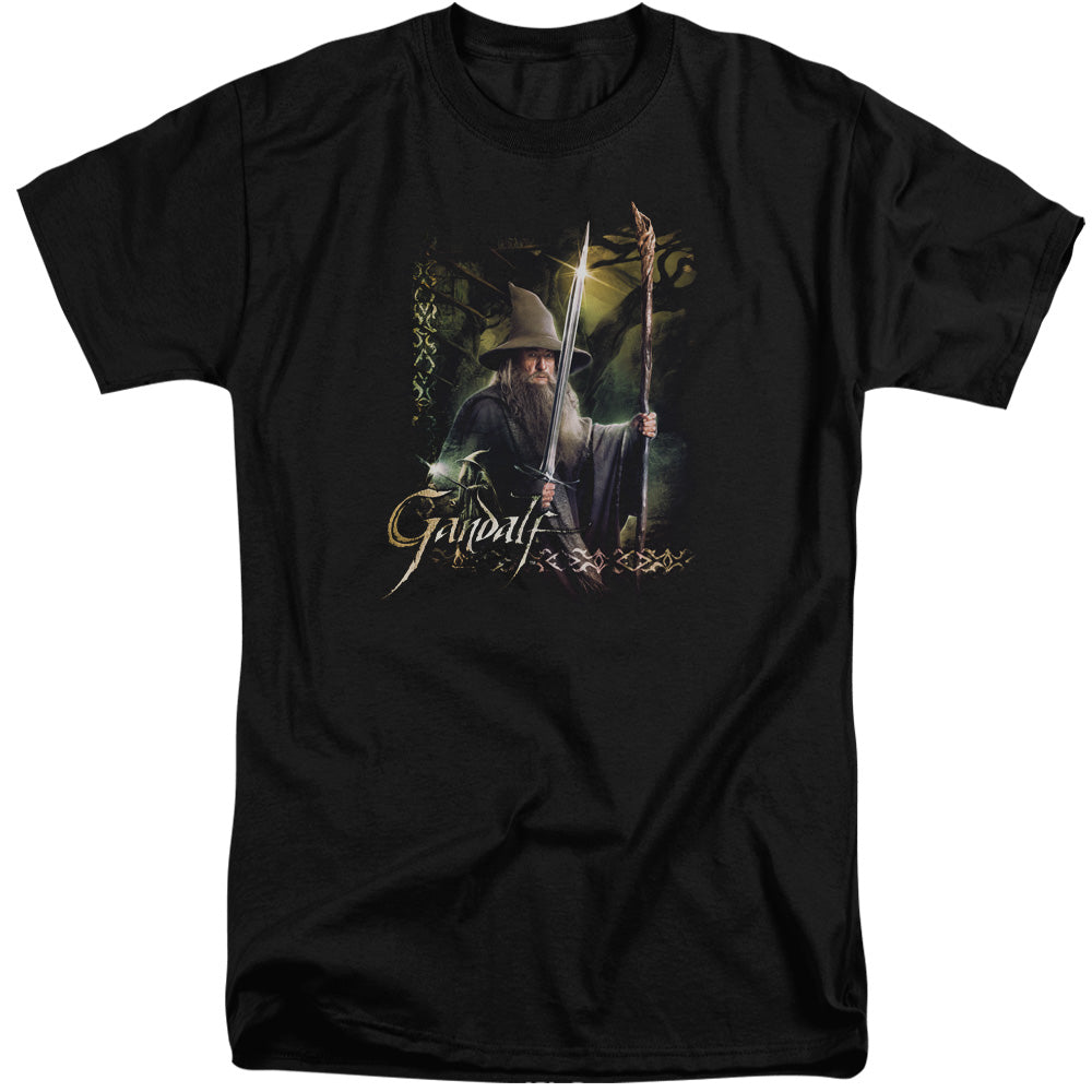 Hobbit - Sword And Staff - Short Sleeve Adult Tall - Black T-shirt
