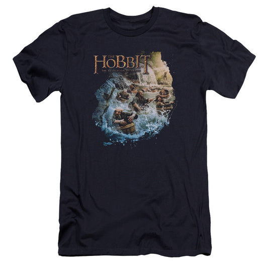 Hobbit - Barreling Down-premuim Canvas Adult Slim Fit 30/1 - Navy