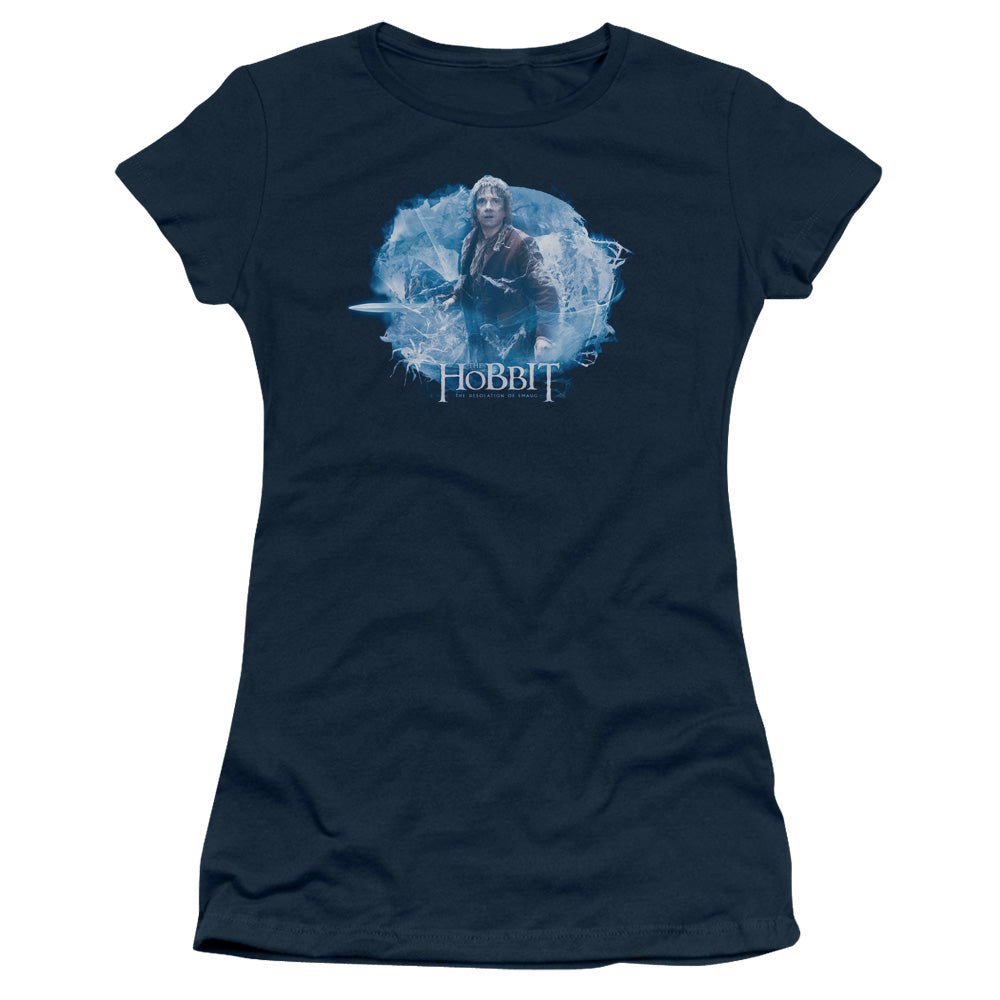 Hobbit - Tangled Web - Short Sleeve Junior Sheer - Navy T-shirt