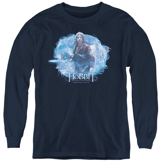 Hobbit - Tangled Web - Youth Long Sleeve Tee - Navy