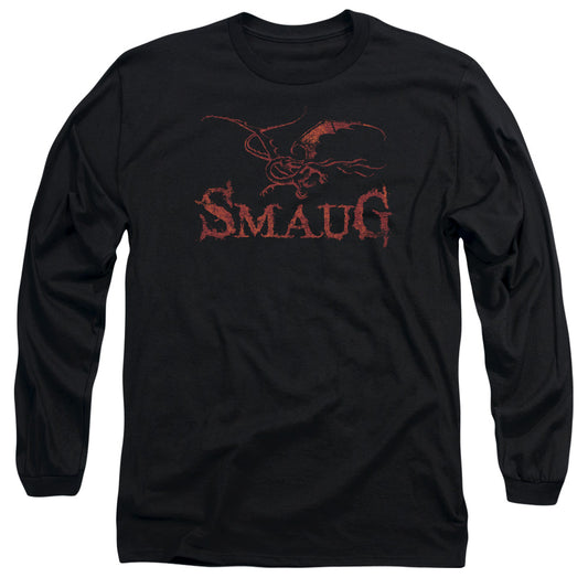 Hobbit - Dragon - Long Sleeve Adult 18/1 - Black T-shirt
