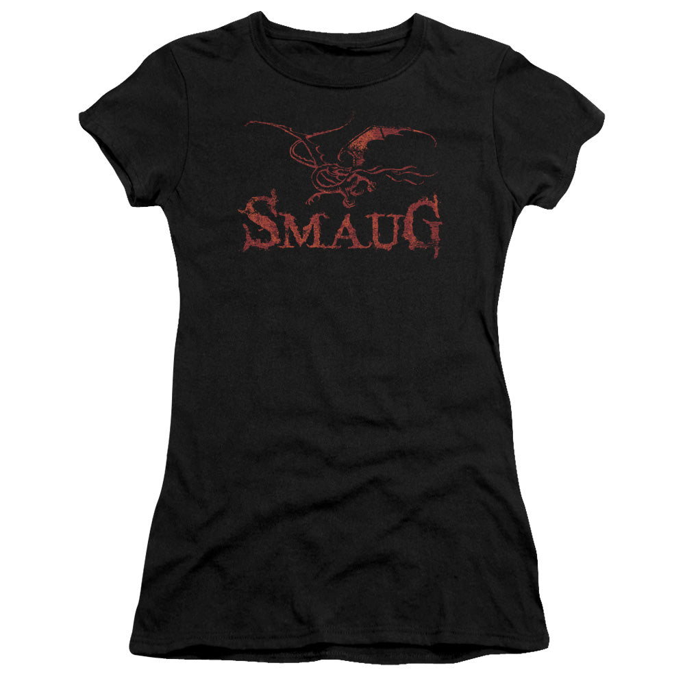 Hobbit - Dragon - Short Sleeve Junior Sheer - Black T-shirt