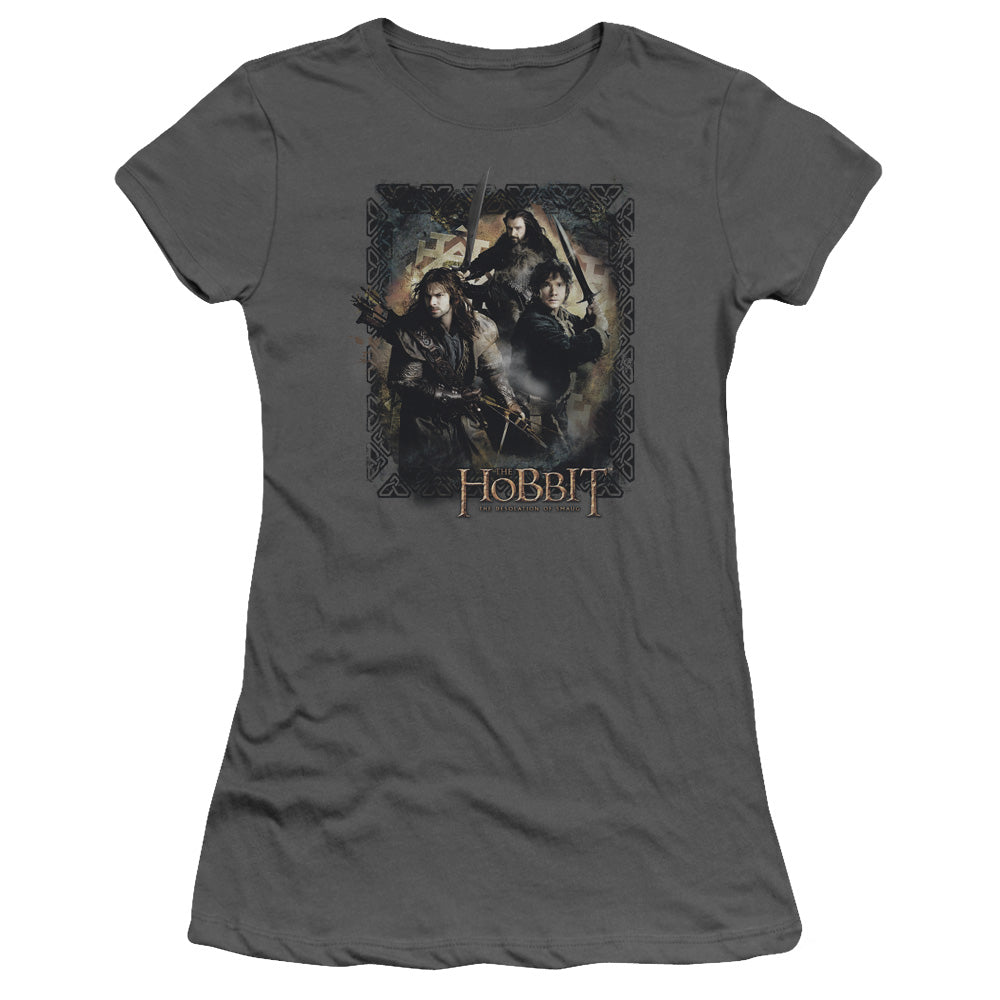 Hobbit - Weapons Drawn - Short Sleeve Junior Sheer - Charcoal T-shirt