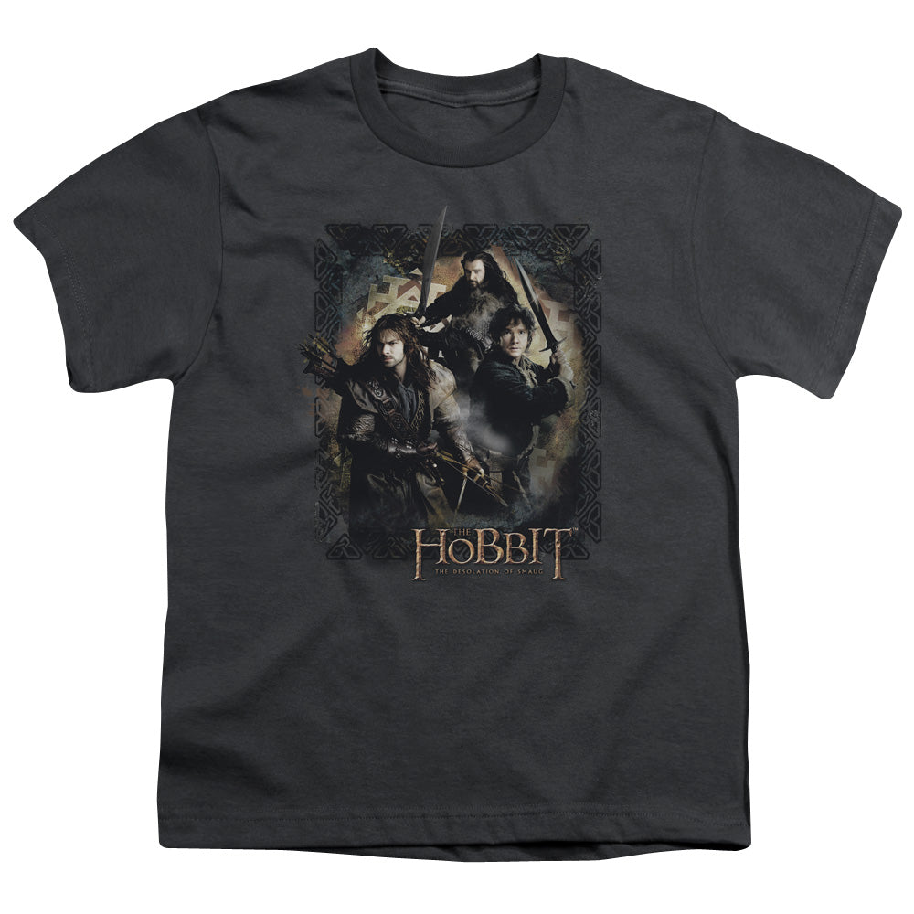 Hobbit - Weapons Drawn - Short Sleeve Youth 18/1 - Charcoal T-shirt