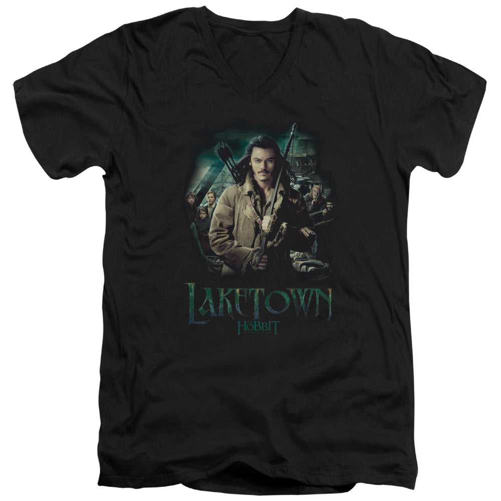 Hobbit - Protector - Short Sleeve Adult V-neck 30/1 - Black T-shirt