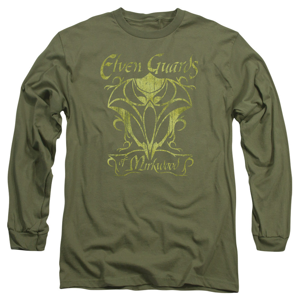 Hobbit - Guards Of Mirkwood - Long Sleeve Adult 18/1 - Military Green T-shirt