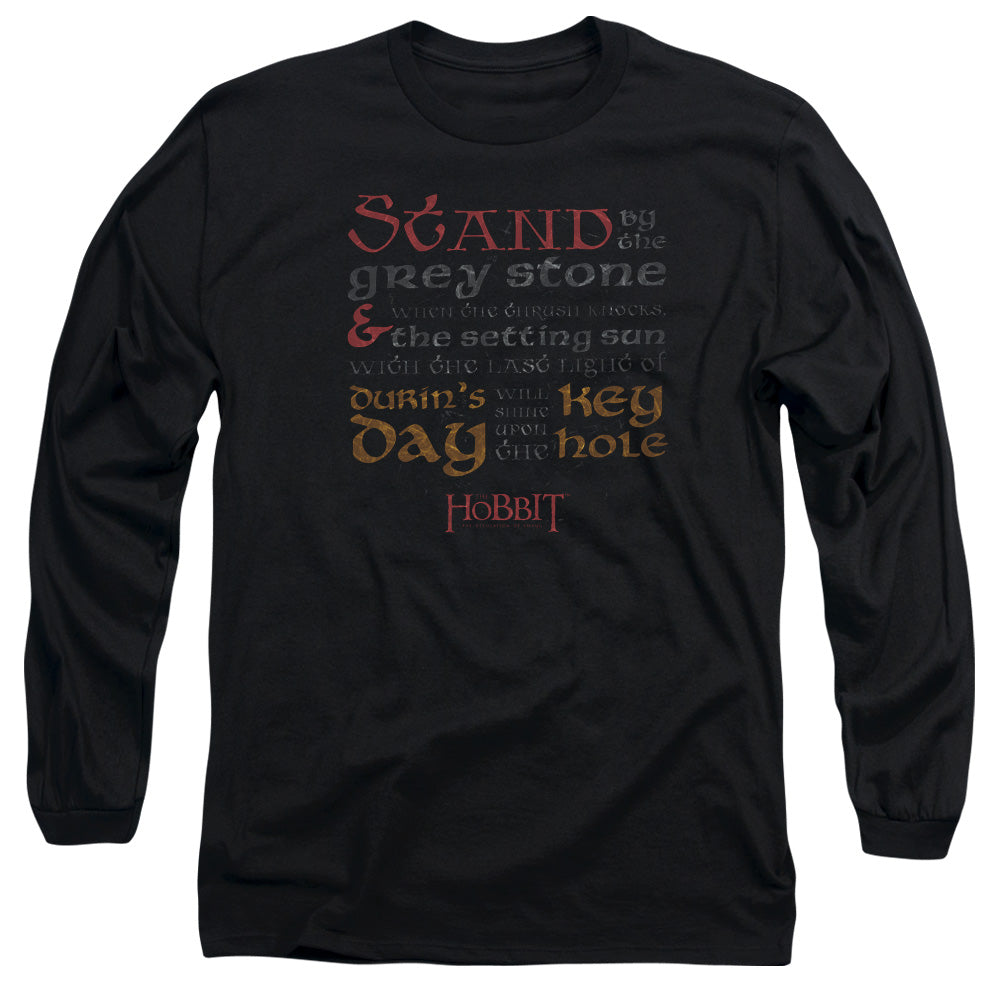 Hobbit - Keyhole - Long Sleeve Adult 18/1 - Black T-shirt