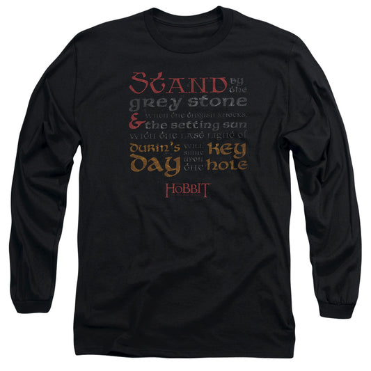 Hobbit - Keyhole - Long Sleeve Adult 18/1 - Black T-shirt