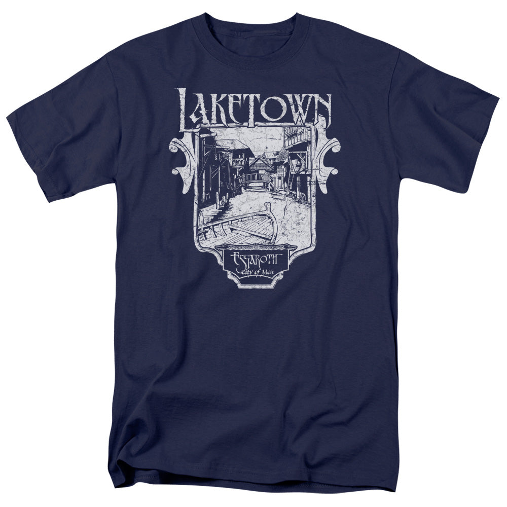 Hobbit - Laketown Simple - Short Sleeve Adult 18/1 - Navy T-shirt