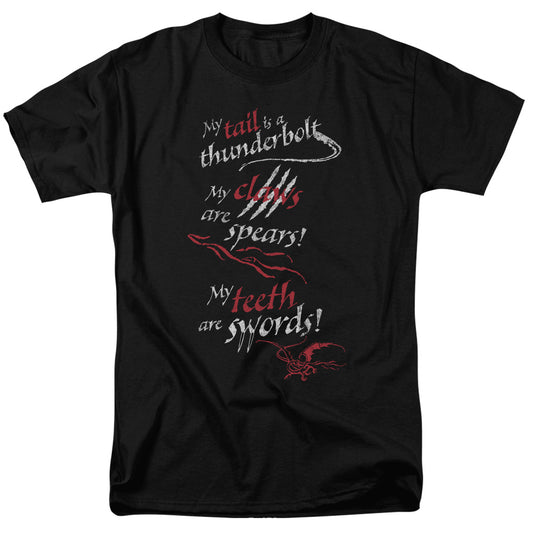 Hobbit - Tail Claws Teeth - Short Sleeve Adult 18/1 - Black T-shirt