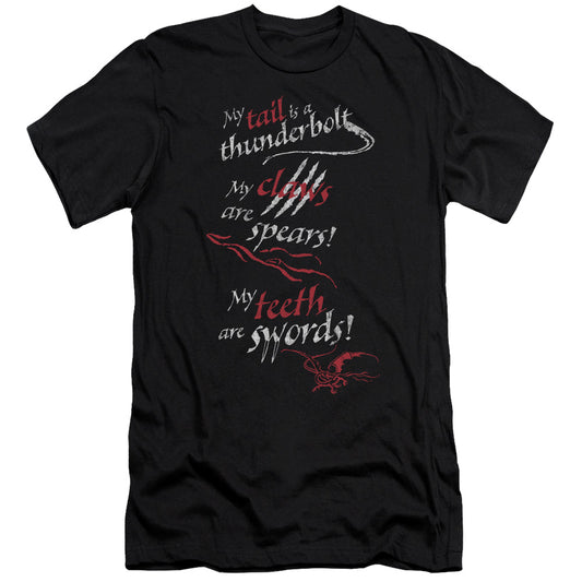 Hobbit - Tail Claws Teeth - Short Sleeve Adult 30/1 - Black T-shirt